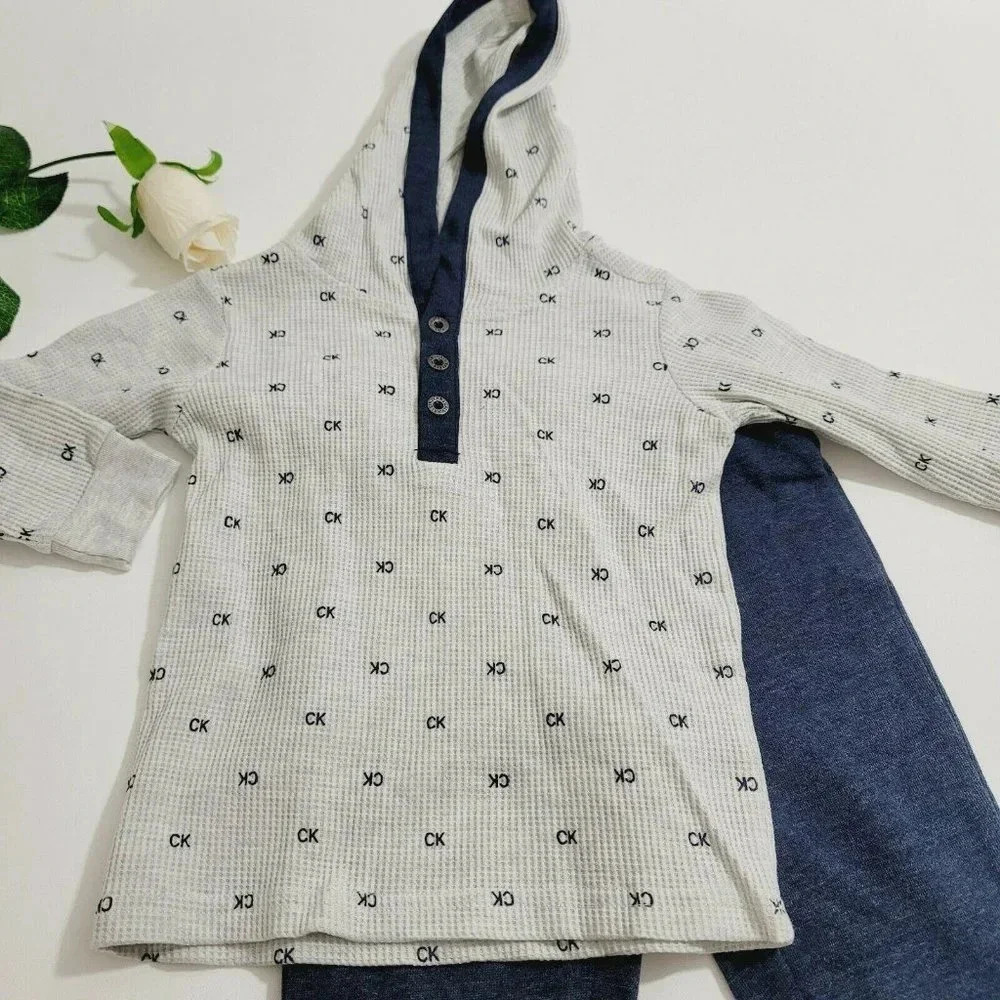 Calvin Klein Boy's Long Sleeve Hoodie 2Pcs Set 18M